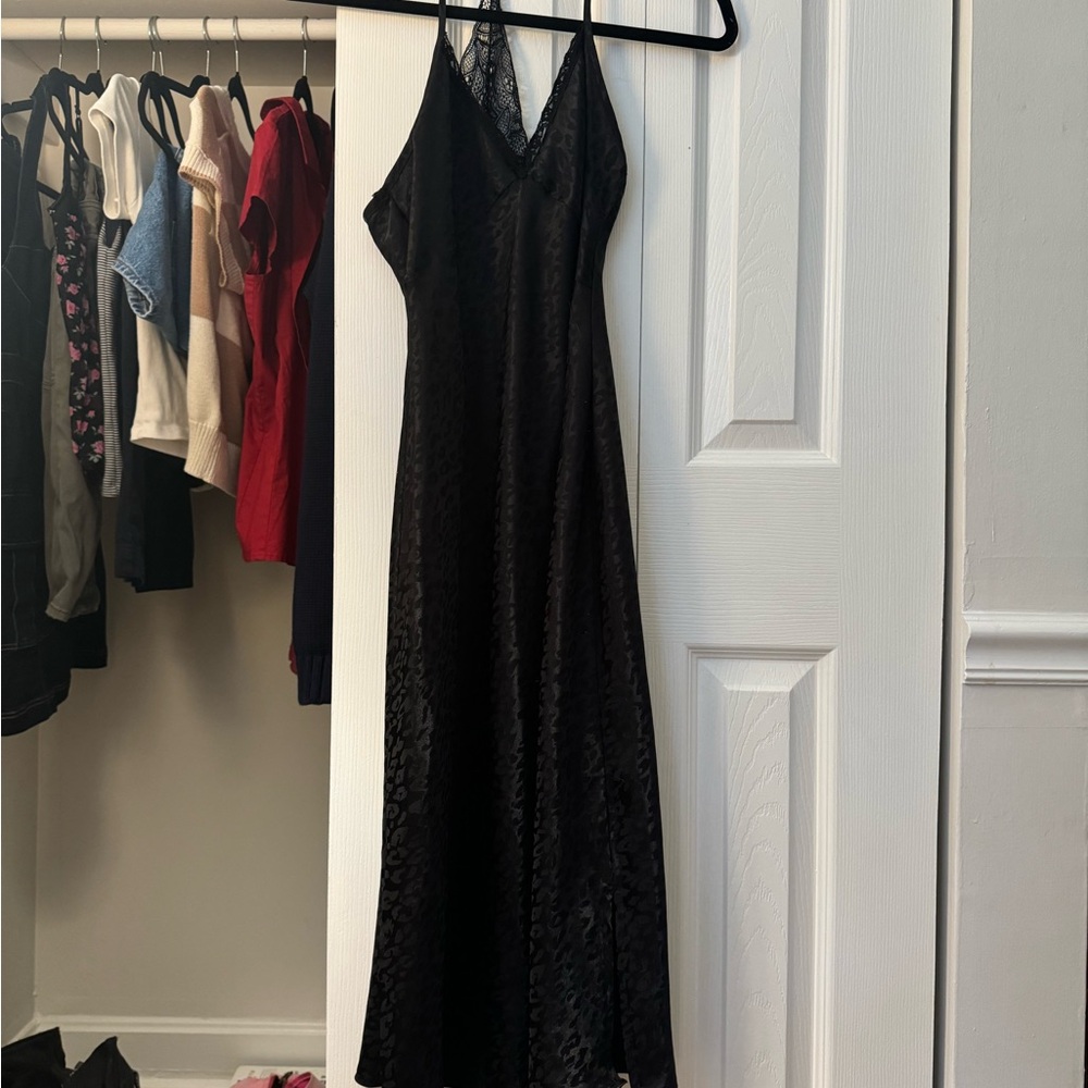 Cheetah Black Lace Dress
